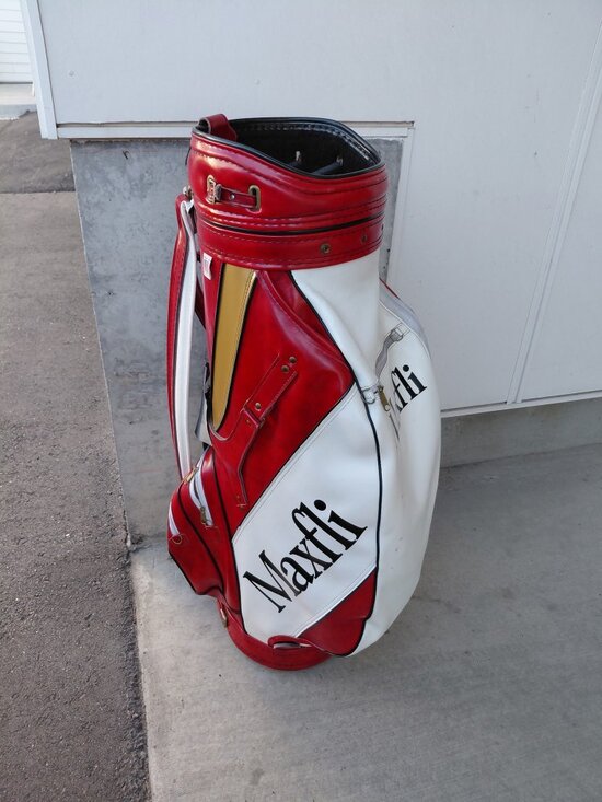 Maxfli Other - Vintage Maxfli Golf Bag Red White Leather Made in USA 80s 90s Retro Golf